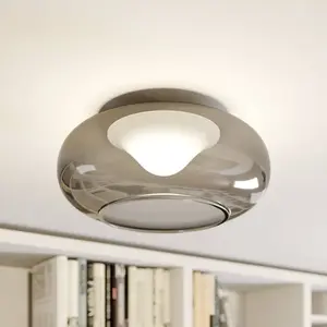 Lucande - led Plafonnier 'Mijo' en verre pour chambre à coucher pas cher