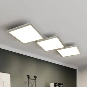 Lucande - led Plafonnier à intensité variable 'Ilira' en aluminium pour cuisine pas cher