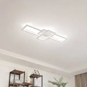 LINDBY LED Plafonnier à intensité variable 'Poppy' en aluminium pour salon & salle à manger pas cher