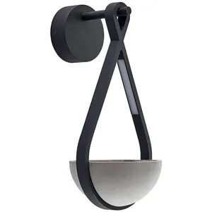 LUCANDE LED Applique Exterieur en béton 'Florka' en aluminium pas cher