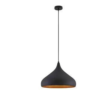 Arcchio - hanglamp - 1licht - ijzer - E27 - zwart, goud pas cher