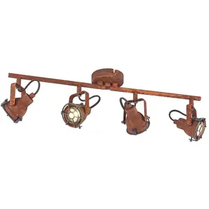 Lindby - buitenspot - 4lichts - Metaal - H: 17 cm - GU10 - roestbruin pas cher