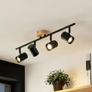LINDBY Plafonnier à intensité variable 'Xiomara' en métal pour salon & salle à manger pas cher