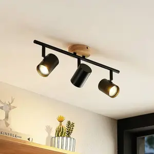 LINDBY Plafonnier à intensité variable 'Xiomara' en métal pour salon & salle à manger pas cher