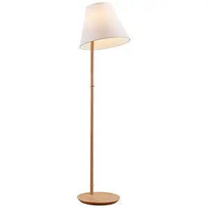 LUCANDE Lampadaire Tissu 'Jinda' en textile pour salon & salle à manger pas cher