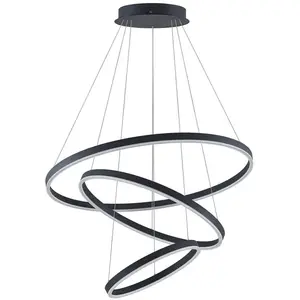 Arcchio - Hanglampen - 3lichts - Metaal, acryl - zwart, wit - Inclusief lichtbronnen pas cher