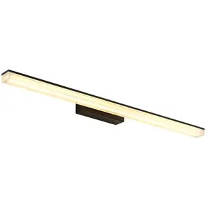 LUCANDE Led Applique Murale 'Lisana' en métal pour salle de bain - noir, blanc pas cher