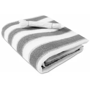 KARAT casa pura HDPE Balkonscherm - Privacyscherm - Balkondoek - Zichtdoek - Grijs-wit - 90 x 500 cm pas cher