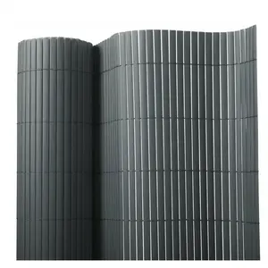 KARAT Canisse PVC Brise Vue, Paravent de Jardin, Piscines, Palissade en PVC Résistant aux UV, Intempéries,Gris 150 x 500 cm pas cher