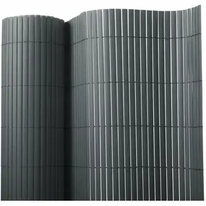 FLOORDIREKT PVC-Privacyscherm voor Tuin, Balkon & Terras - Privacyscherm voor buiten - Extra ondoorzichtig - Decoratie voor balkonrelingen - Grijs - 180 x 300 cm pas cher