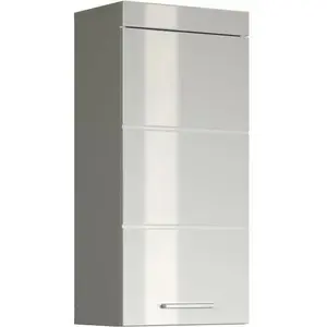 TRENDS INTERNATIONAL Rangement haut de salle de bain AMANDA - 1 porte - Blanc - L 37 x P 23 x H 77 cm pas cher