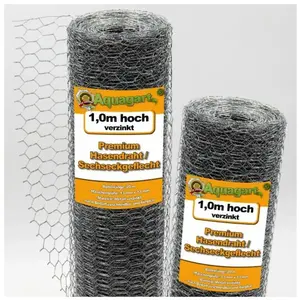 Comparateur de prix : AQUAGART 40 m grillage à maille hexagonale, grillage de poulailler, grillage pour enclos à lapins 100 cm