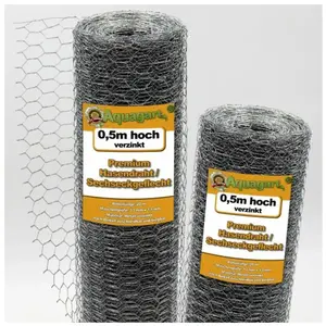 AQUAGART 100 m grillage à maille hexagonale, grillage de poulailler, grillage pour enclos à lapins 50 cm pas cher