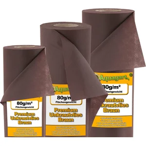 Aquagart 104m² tuinvlies onkruidvlies mulchvlies 80g 1,6m breed bruin pas cher