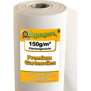 Aquagart 35m² tuinvlies onkruidvlies onkruidfolie mulchvlies 150g/m² wit 1m breed pas cher