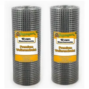 Aquagart 20m x 0,5m volièredraad gaas gelast draadhek thermisch verzinktVendu parcdiscount