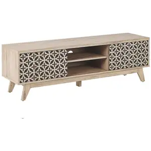 BELIANI Meuble TV effet bois clair PRESCOT pas cher