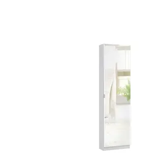 ZUMA Meuble à chaussures contemporain blanc - Porte miroir - L 505 cm pas cher