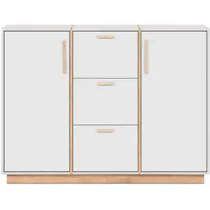 CALICOSY Buffet - SPLIT 01B - Gris clair / Jackson Hickory - 2 portes,... pas cher