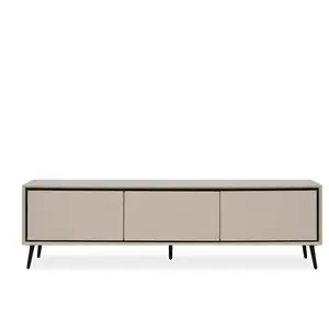 Finori Meuble TV Arona - Capuccino / Noir - 3 abbatants - 175 x 50 x 38 cm pas cher