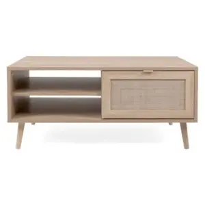 Table basse Bali 55A - Finori - Chêne sonoma - Impression de canne - 100x46x60 cm pas cher