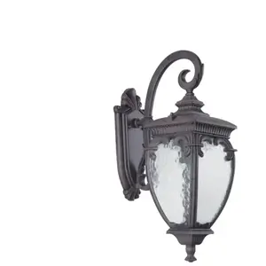 Maytoni Fleur Lanterne murale d'extérieur noire avec or, IP44 pas cher