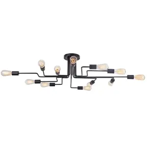 Maytoni - Plafondlamp Gilbert Zwart 123 cm pas cher