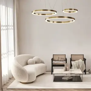 Maytoni Saturno Plafonnier LED intégré moderne en laiton, 3100lm, 4000... pas cher