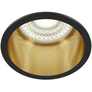 Maytoni, Applique + plafonnier, Reif Downlight, Luminaire encastré GU10 Noir, Or Ø68mm (GU10) pas cher