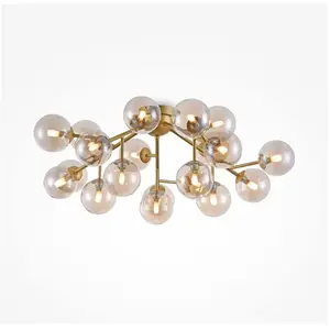 Maytoni Dallas Plafonnier semi-encastré doré, 20 lumières, G9 pas cher