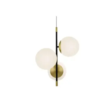 Maytoni Nostalgia Plafonnier Globe doré mat, 3 lumières, E14 pas cher