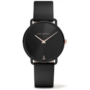 Montre - Paul Hewitt - Mermaid - Cuir noir - Étanchéité 5 ATM - Verre saphir pas cher