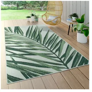Paco Home Tapis Intérieur Extérieur Vert Beige Motif Palmier Terrasse ...Vendu parcdiscount