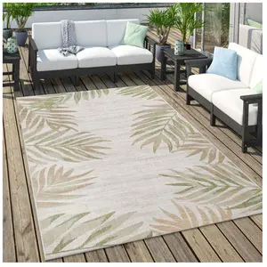 Paco Home Outdoorvloerkleed voor terras balkon Pastel Palmen Design Verschillende kleuren 80x150 cm pas cher