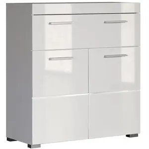 TRENDS INTERNATIONAL Trendteam - AmandaBad - staand badkamermeubel - wit (glanzend) pas cher