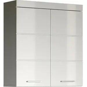 TRENDS INTERNATIONAL Trendteam - AmandaBad - Hangend badkamermeubel - glanzend wit pas cher