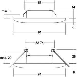 Brumberg, Applique + plafonnier, Downlight LED encastrable ADAPT, 230V... pas cher