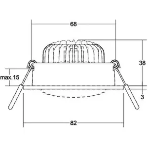 Brumberg, Applique + plafonnier, Spot encastré à LED (680 lm) pas cher