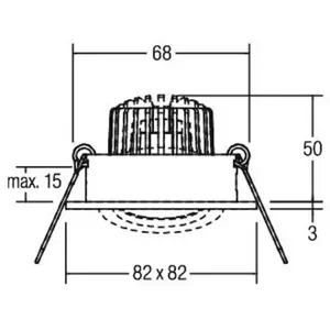 Brumberg, Applique + plafonnier, Spot encastré de plafond à LED BRUM (680 lm) pas cher