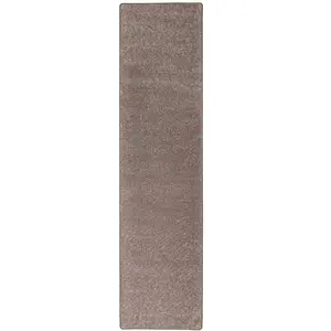 Tapis long couloir - SNAPSTYLE - Cottage - Taupe - 80x400 cm - Poils longs pas cher