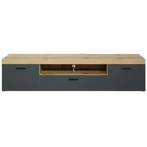 TRENDTEAM Meuble TV - Tyler - Urbain - En panneaux de particules - Gris anthraci... pas cher