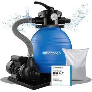 Monzana Zandfiltersysteem - 10.200 l/u 25 l Tank 7-weg & Filterglas