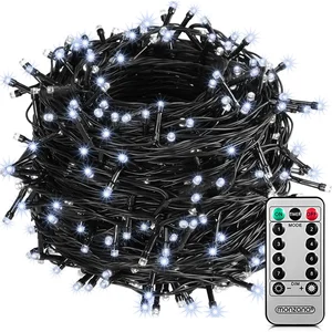 Monzana Lichtsnoer 200 LEDS   Afstandsbediening Timer   Koud Wit pas cher