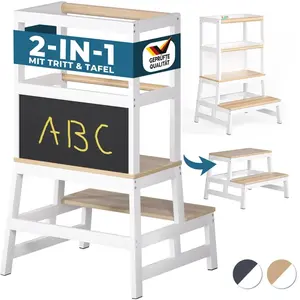 Comparateur de prix : Spielwerk Leertoren - met Krijtbord - vanaf 2 jaar - 93x51x50 cm - Wit
