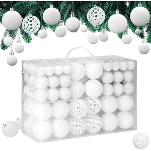 Casaria Lot de 100 boules de Noël en plastique robuste Décoration de N... pas cher
