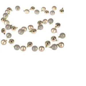 Casaria Kerstverlichting 40 LED´s Incl. Kerstballen - Mat Champagne