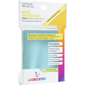 GAMEGEN!C Gamegenic Mini American Card Game Prime Sleeves Clear (50) (44x67mm) pas cher