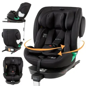 FableKids NORA Siège enfant, i-Size, pivotant à 360°, 40-150 cm Noir pas cher