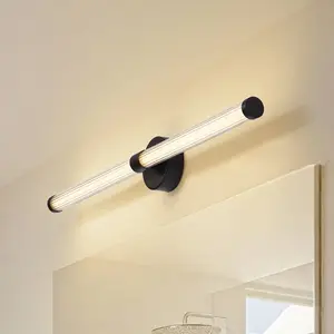 Lucande - Wandlamp - CCT - 1licht - Metaal, glas - H: 9.4 cm - zwart, wit - Inclusief lichtbron