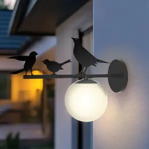 Lindby - Wandlamp buiten - 1licht - Metaal - H: 40 cm - E14 - zwart pas cher